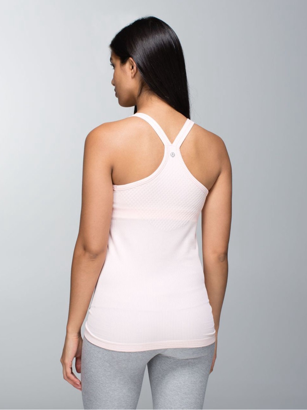 Lululemon ebb to street tank heathered pretty pink size 8